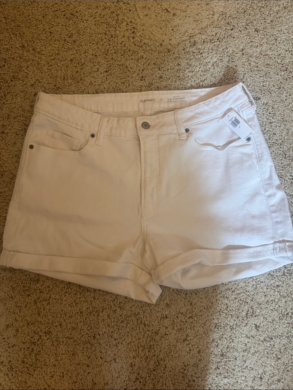 Old Navy White Rolled Hem Women's Jean Shorts